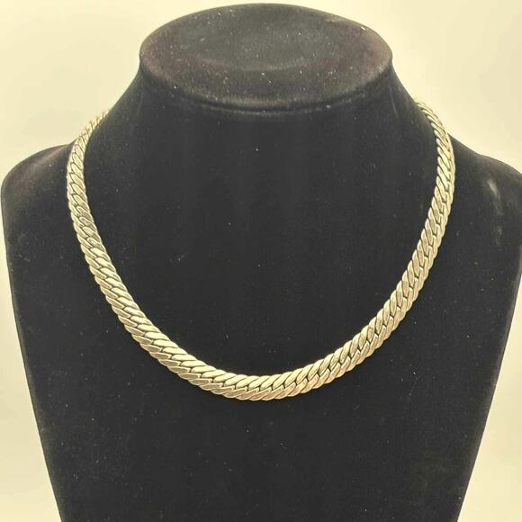 Silver Cuban Link Chain Necklace - Picture 1 of 3